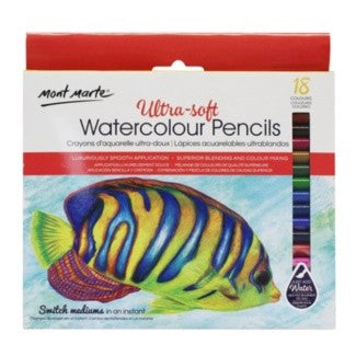 MM Ultra-Soft Watercolour Pencils 18pc