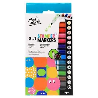 MM 2 in 1 Stamper Markers 14pc