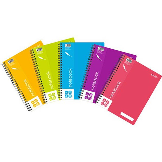 Quill Notebook 70GSM PP A4 240 Pages Assorted Colours